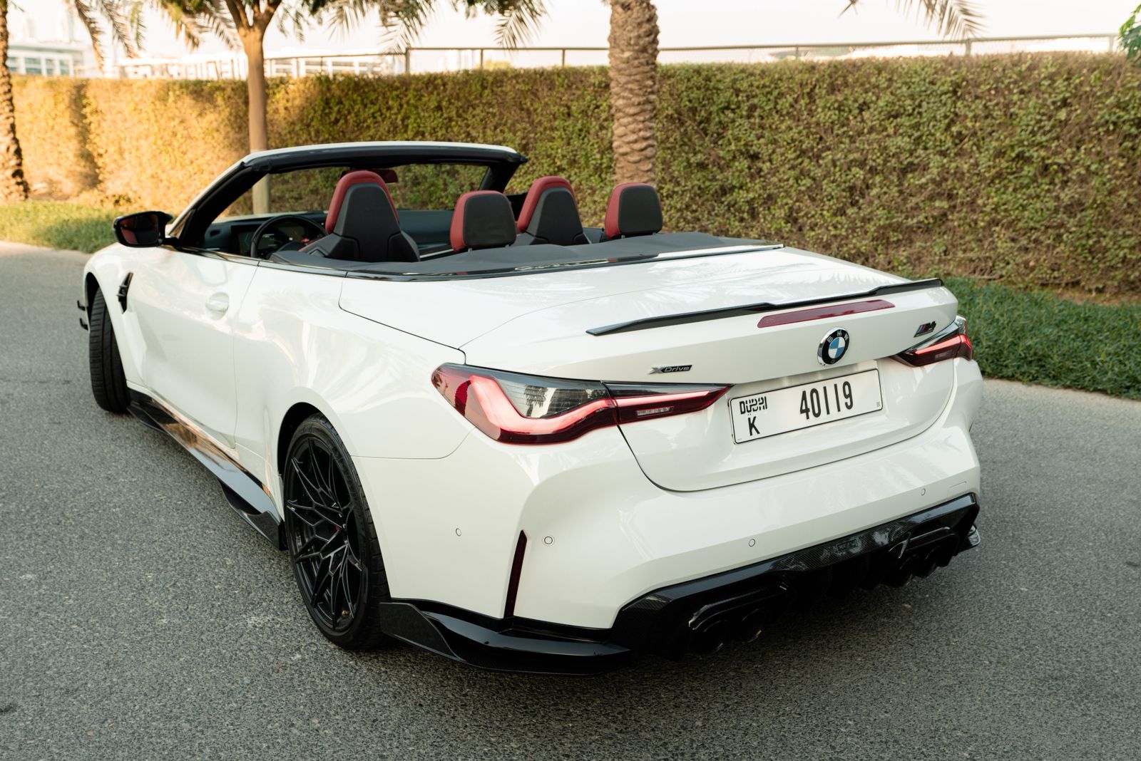 BMW M4 Competition Convertible 2024  WHITE 2024 Rental Dubai