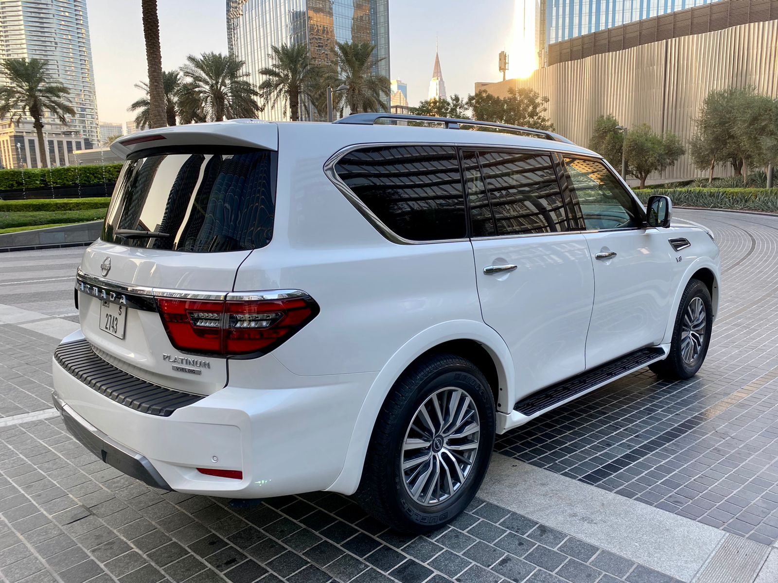 NISSAN Patrol PLATINUM  WHITE 2022 Rental Dubai